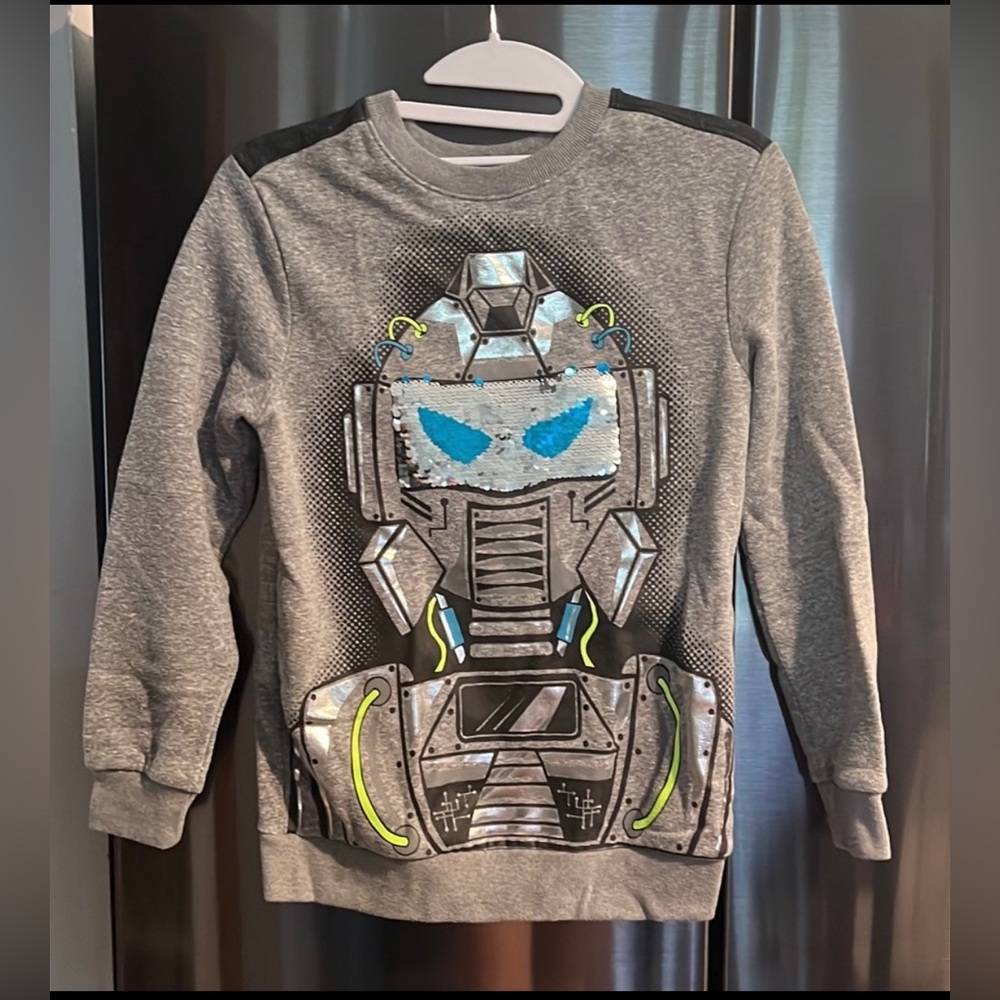 Boys Robot sweatshirt Size 8/10